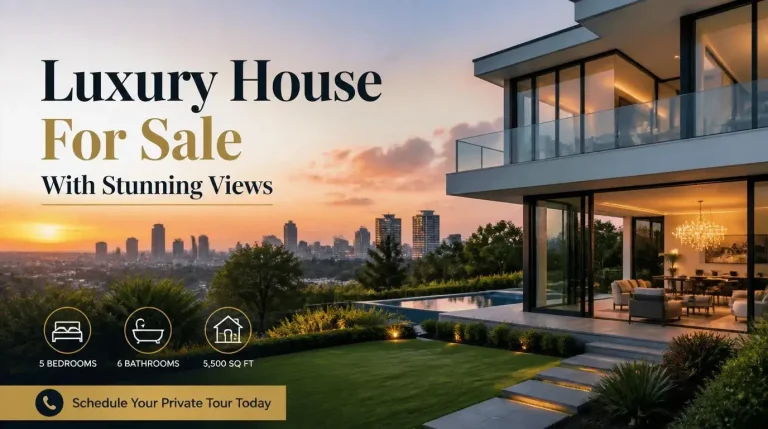 Luxury Modern House For Sale With Spacious Garden And Stunning City Views